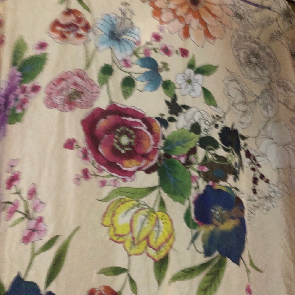 Johnny Was Leon pure SILK print tasseled top - Picture 7 of 8